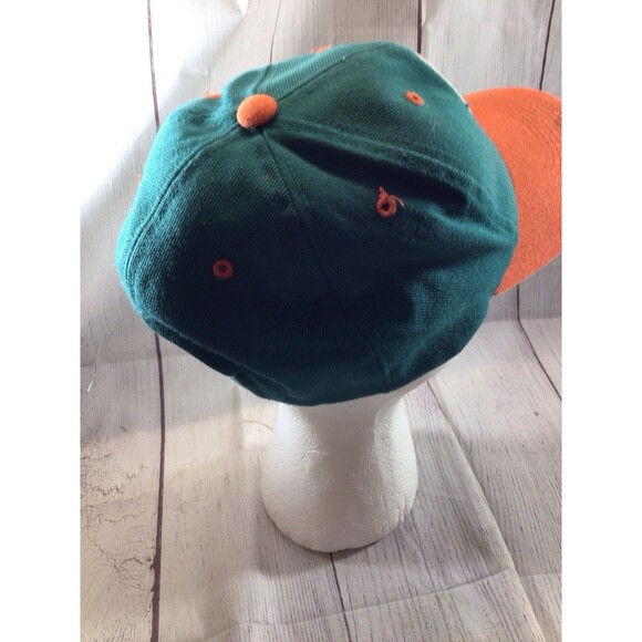 Vintage Miami Dolphins Two Tone Snapback Orange and Teal 1970s Logo Hat NFL - Picture 8 of 13